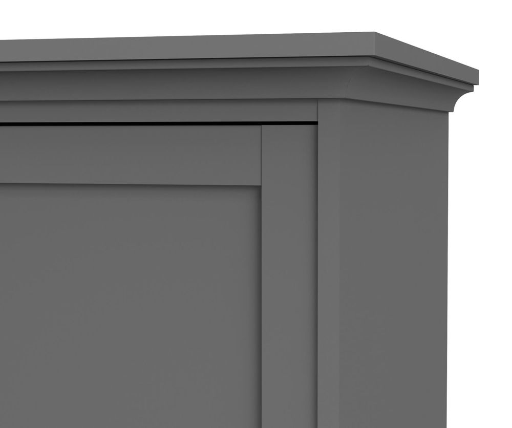 FTG Paris Matt Grey 2 Door Wardrobe