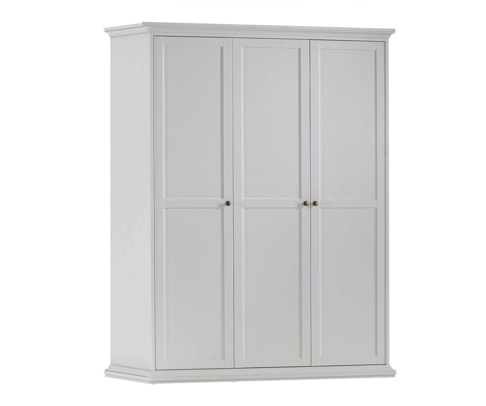 FTG Paris White 3 Door Wardrobe