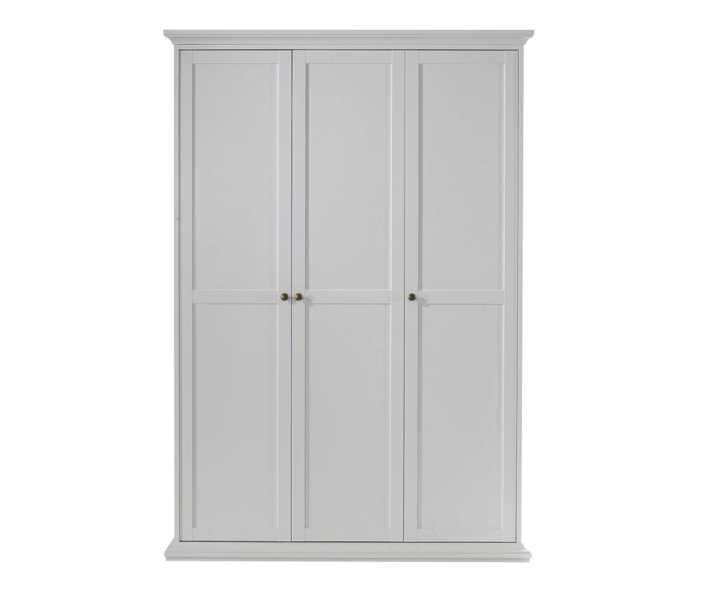 FTG Paris White 3 Door Wardrobe