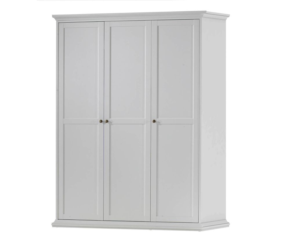 FTG Paris White 3 Door Wardrobe