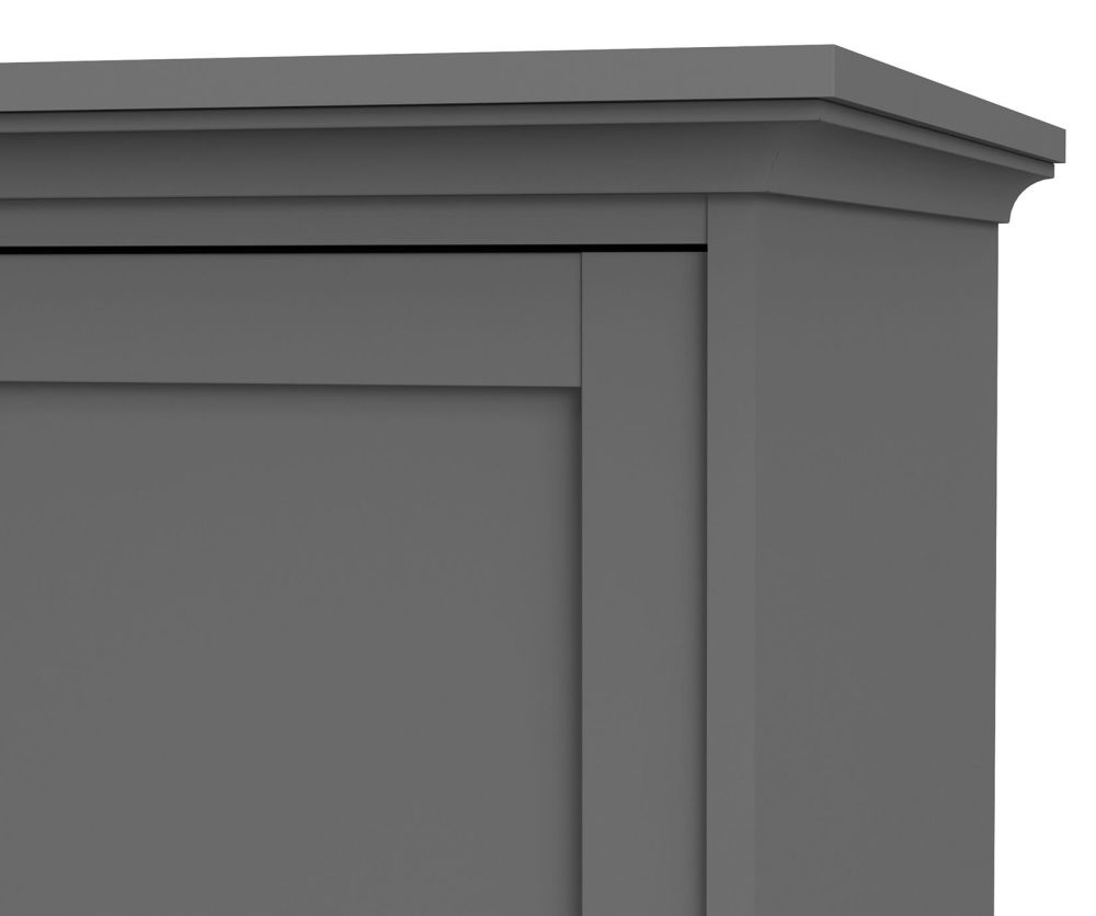 FTG Paris Matt Grey 3 Door Wardrobe