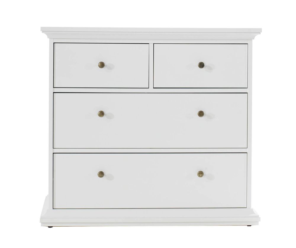 FTG Paris White 4 Drawer Chest