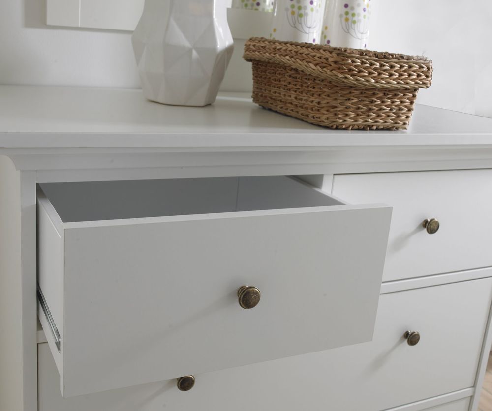 FTG Paris White 4 Drawer Chest