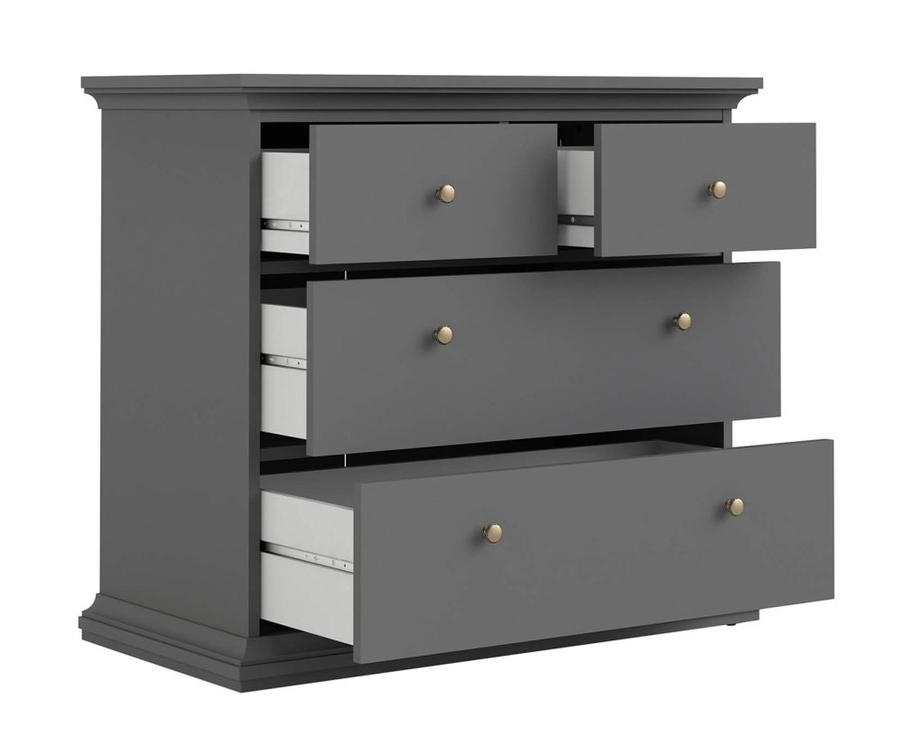 FTG Paris Matt Grey 4 Drawer Chest
