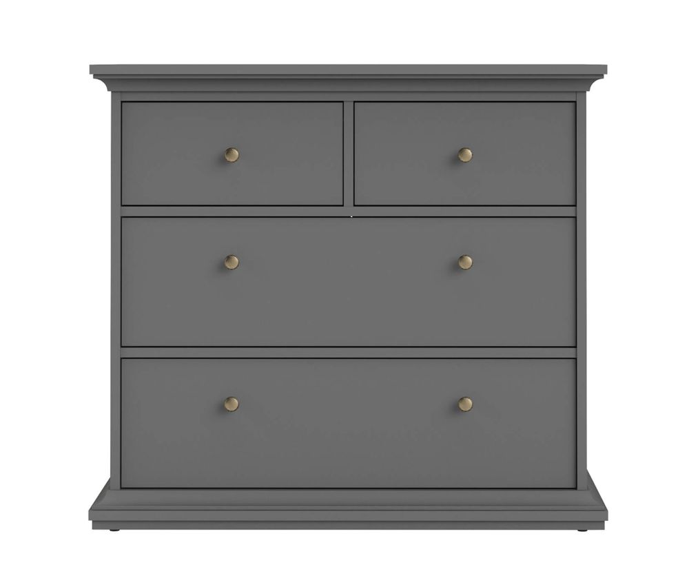 FTG Paris Matt Grey 4 Drawer Chest