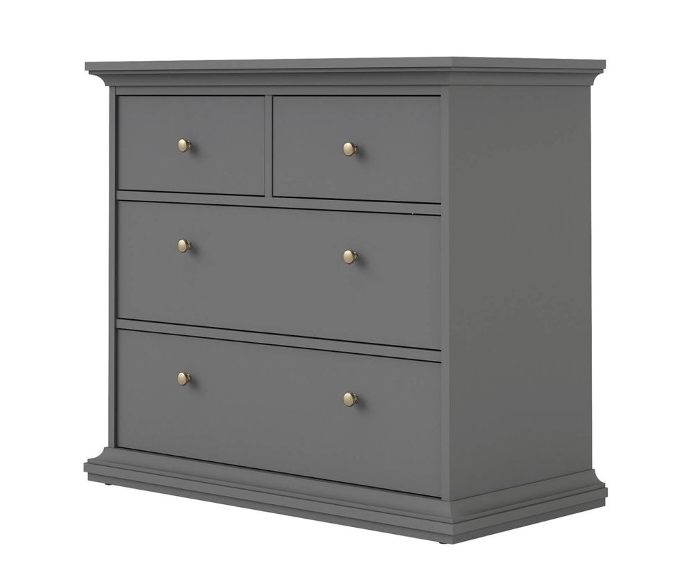 FTG Paris Matt Grey 4 Drawer Chest