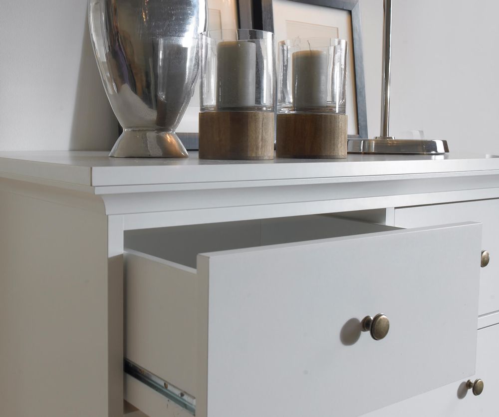 FTG Paris White 6 Drawer Chest