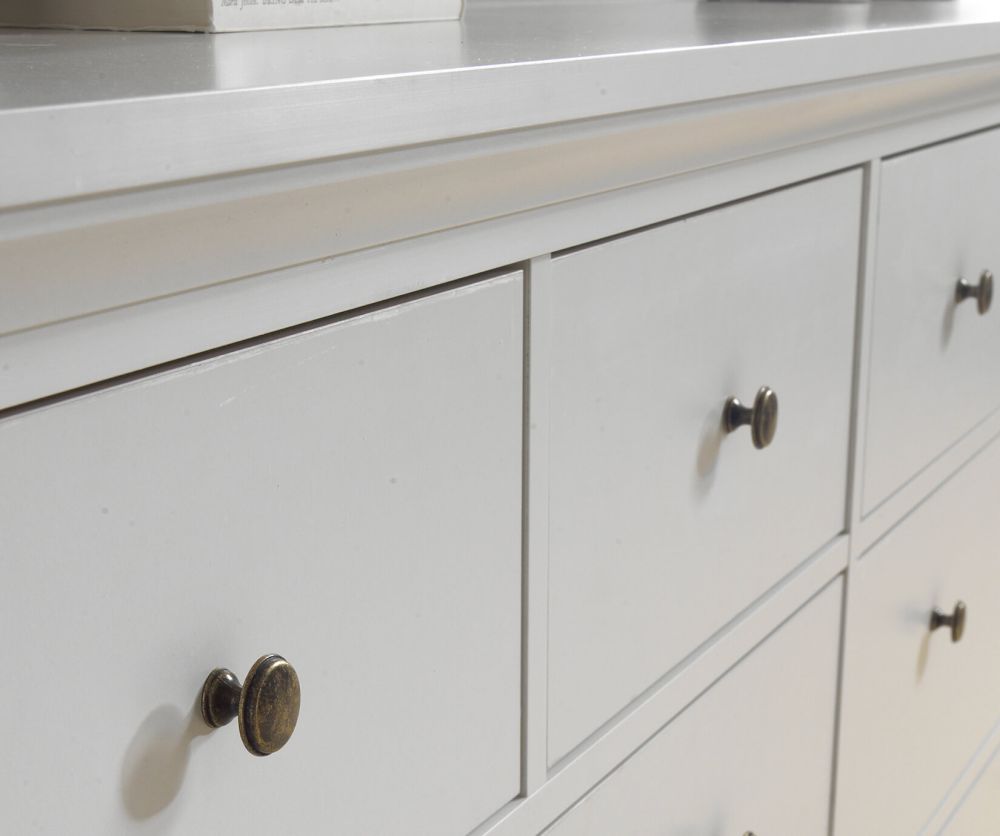 FTG Paris White 8 Drawer Chest