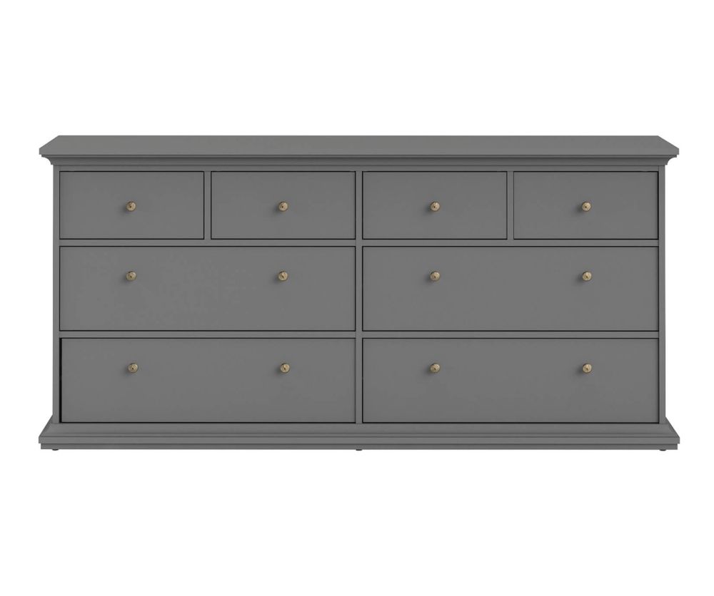 FTG Paris Matt Grey 8 Drawer Chest