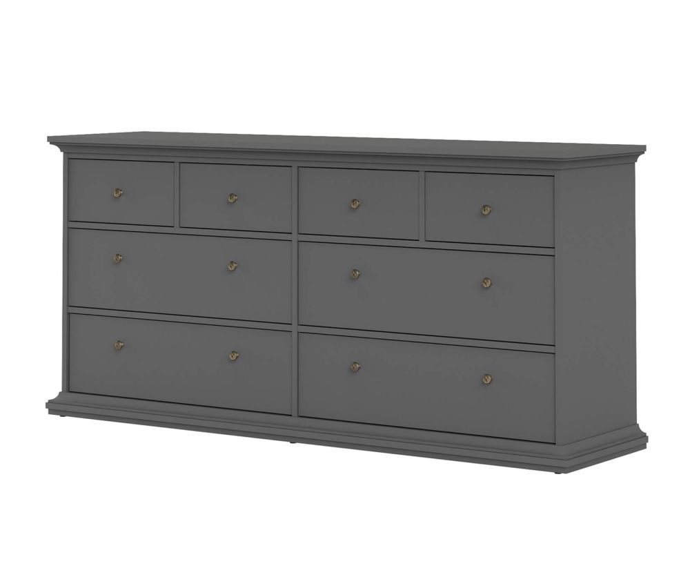 FTG Paris Matt Grey 8 Drawer Chest