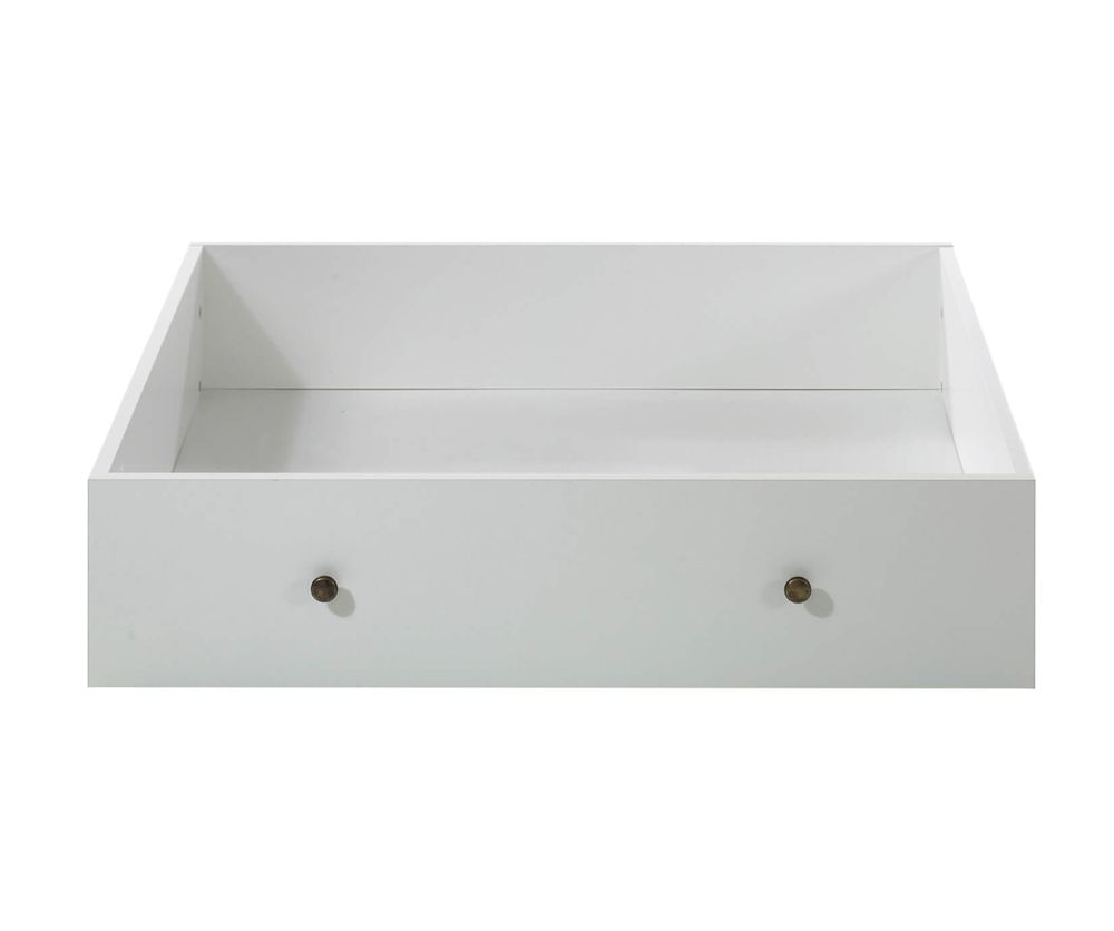 FTG Paris White Underbed Storage Drawer for Single Bed