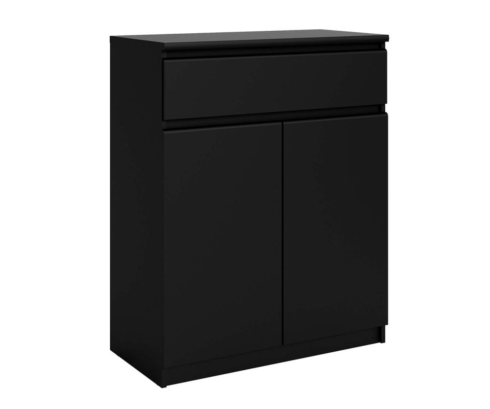 FTG Naia Black Matt 1 Drawer 2 Doors Sideboard