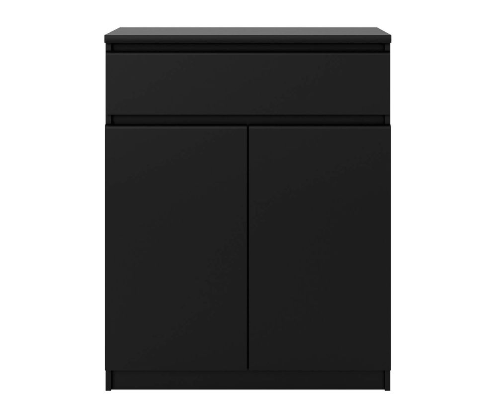 FTG Naia Black Matt 1 Drawer 2 Doors Sideboard