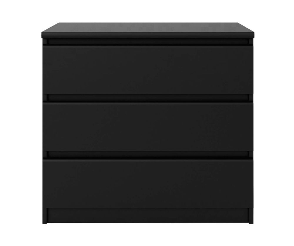 FTG Naia Black Matt 3 Drawer Chest