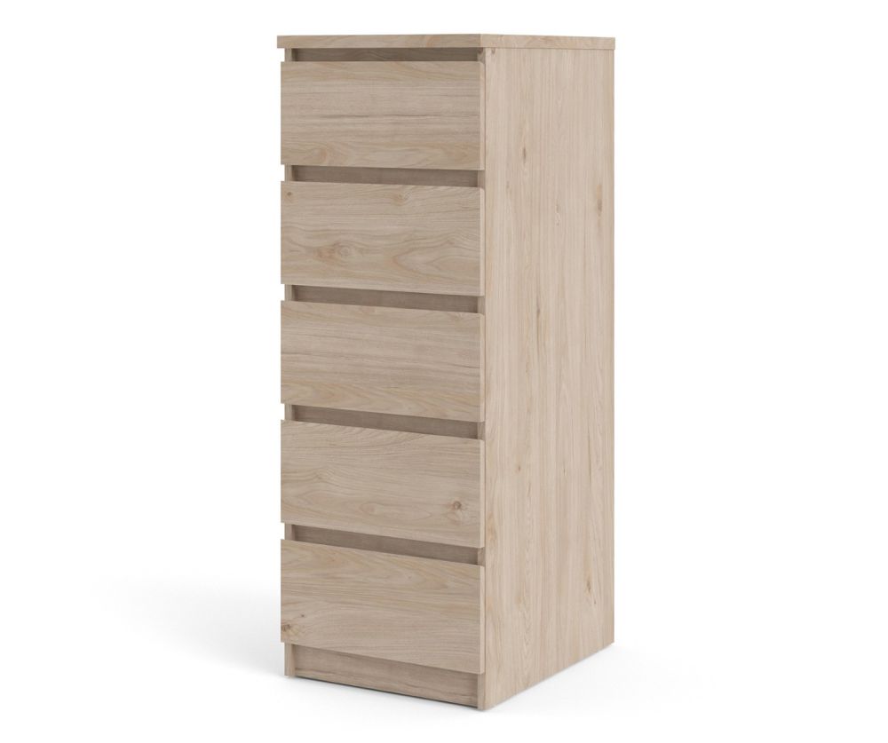 FTG Naia Jackson Hickory 5 Drawer Narrow Chest