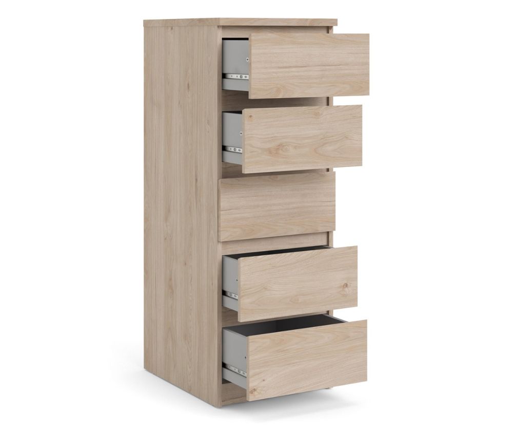 FTG Naia Jackson Hickory 5 Drawer Narrow Chest
