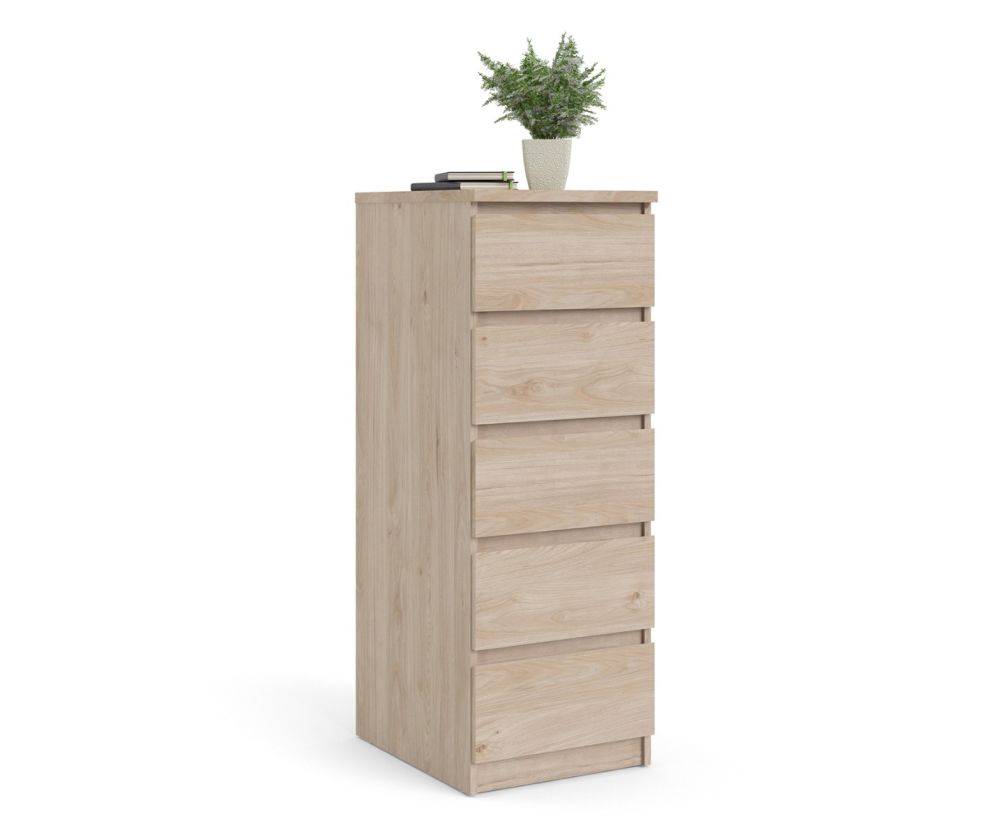 FTG Naia Jackson Hickory 5 Drawer Narrow Chest