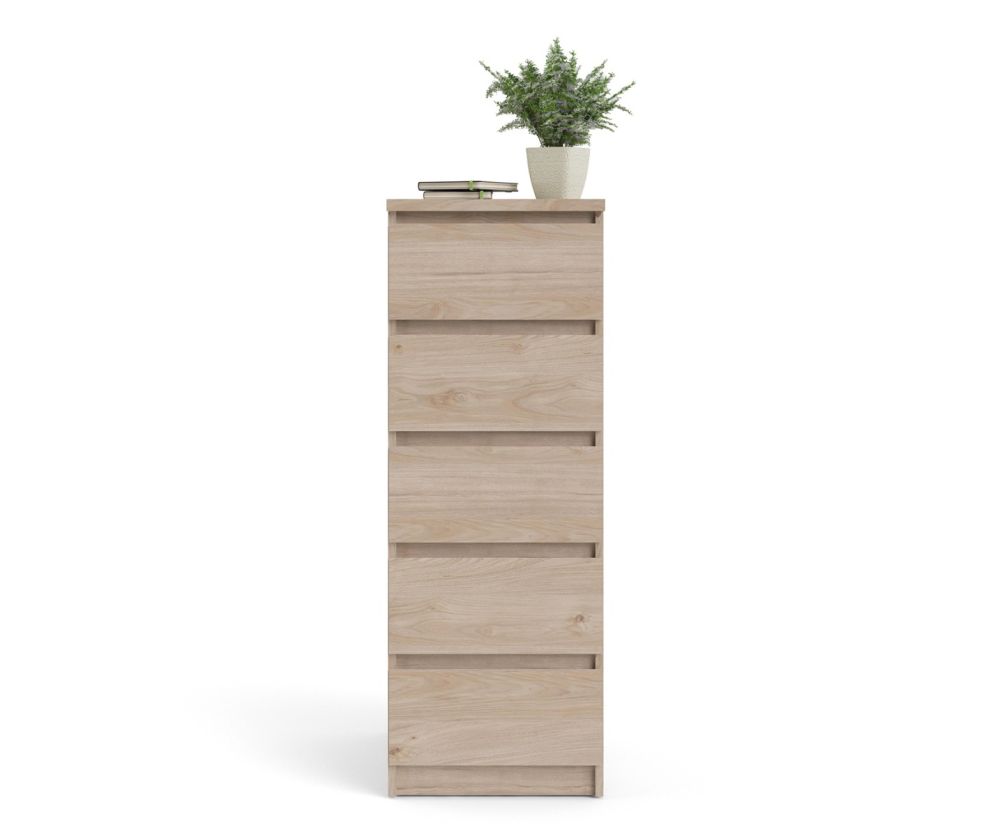 FTG Naia Jackson Hickory 5 Drawer Narrow Chest