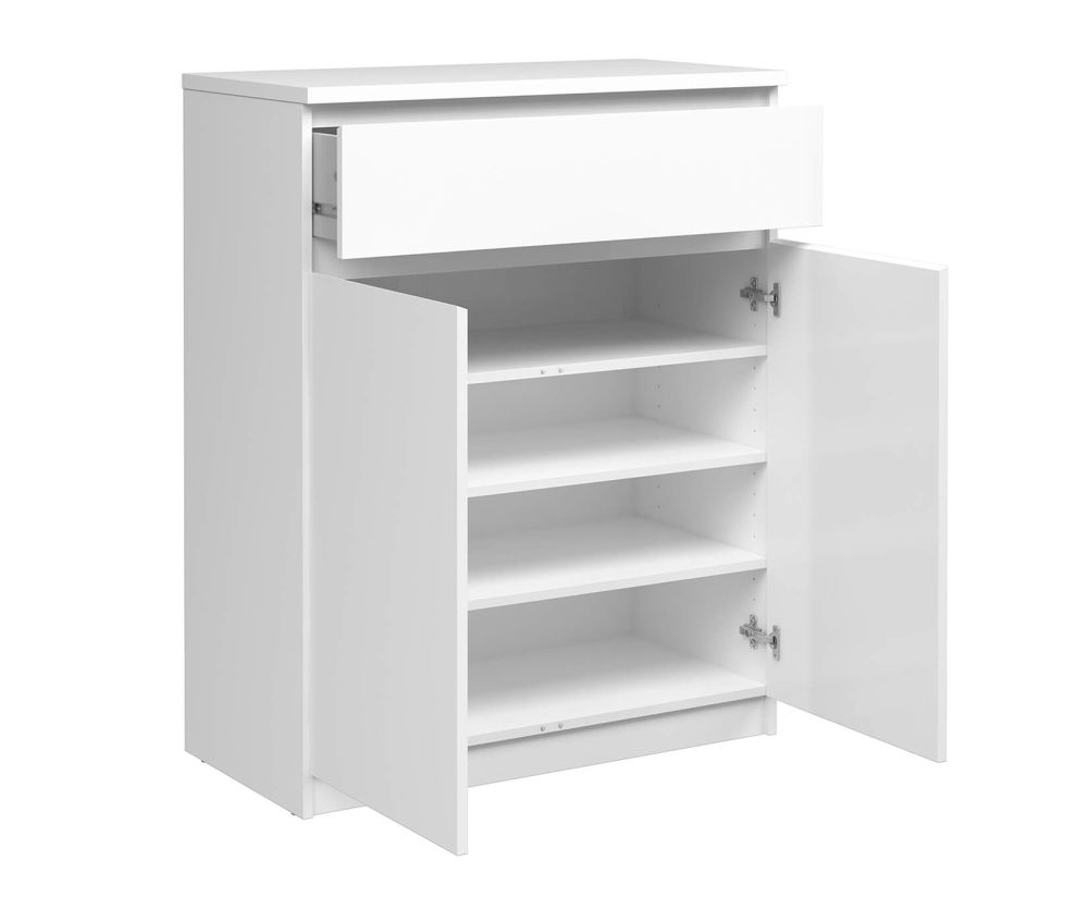 FTG Naia White High Gloss 1 Drawer 2 Doors Sideboard