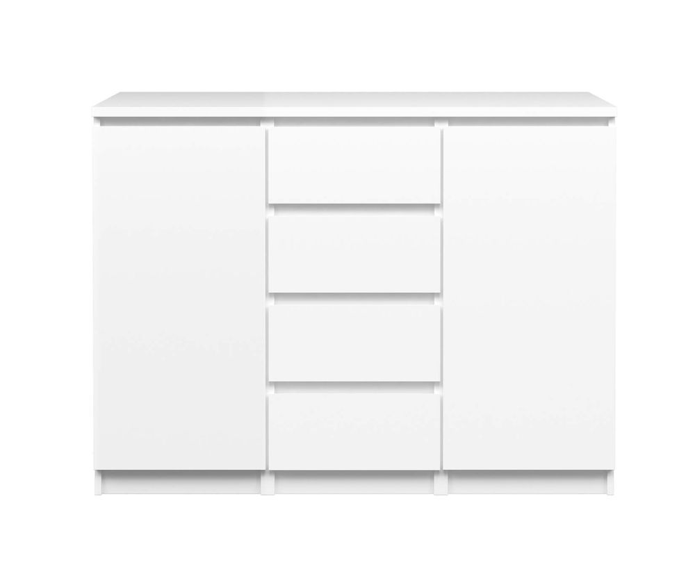 FTG Naia White High Gloss 4 Drawer 2 Door Sideboard