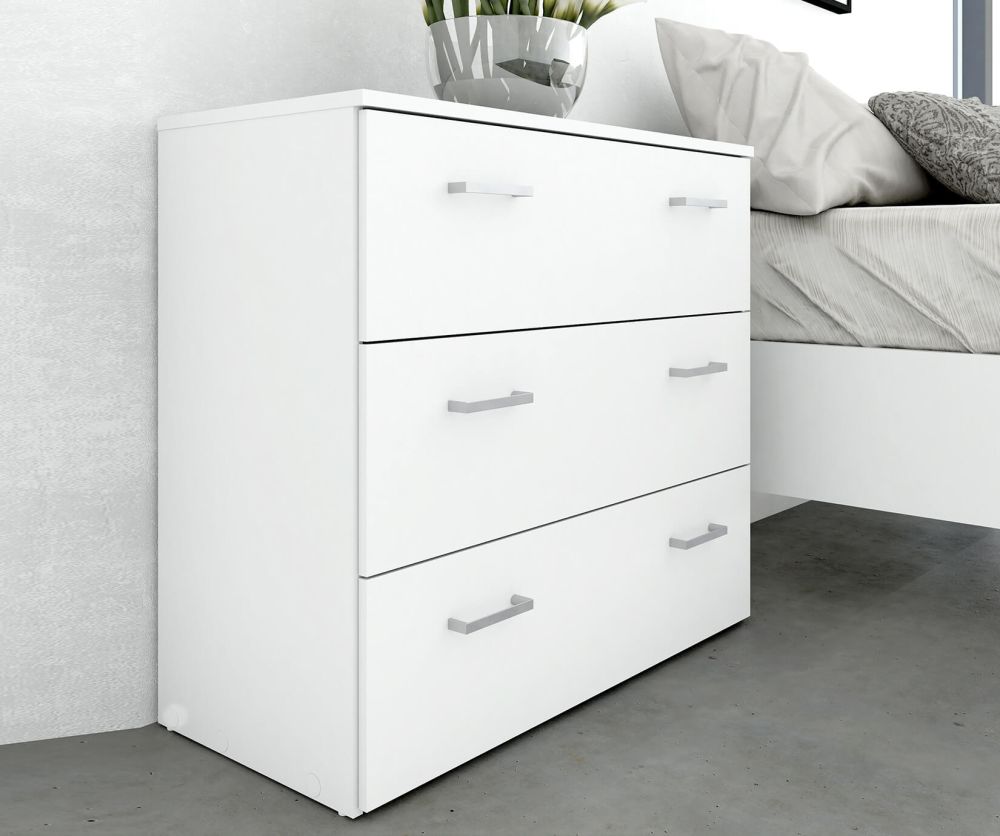 FTG Space White 3 Drawer Chest