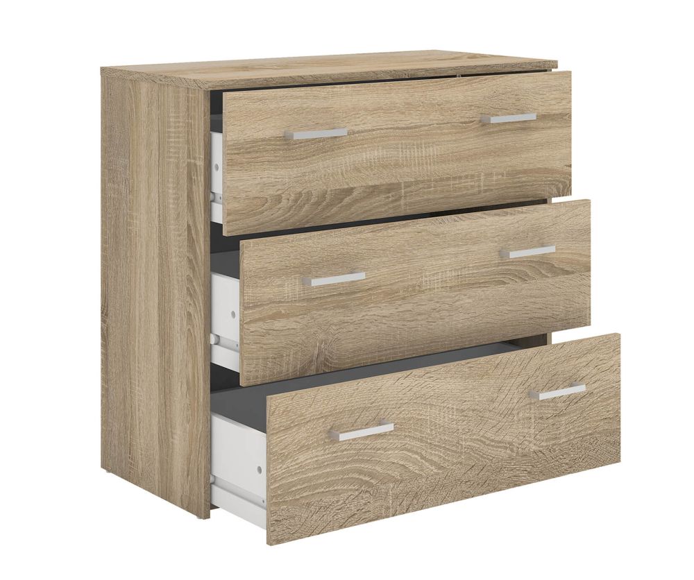 FTG Space Oak 3 Drawer Chest