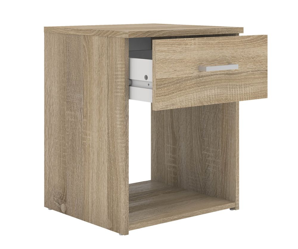 FTG Space Oak 1 Drawer Bedside Table