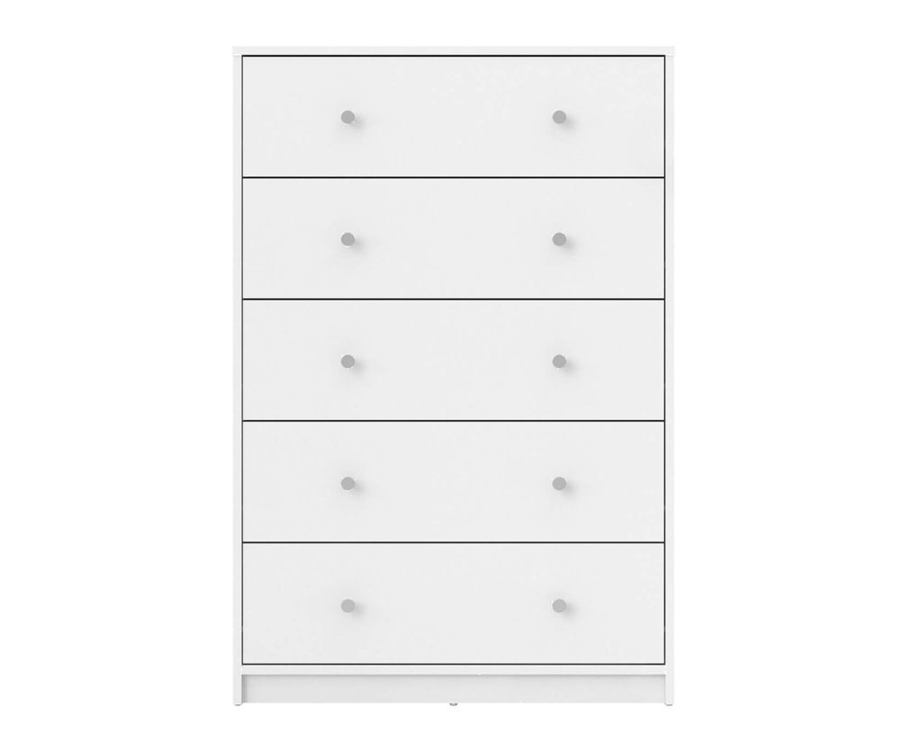 FTG May White 5 Drawer Chest