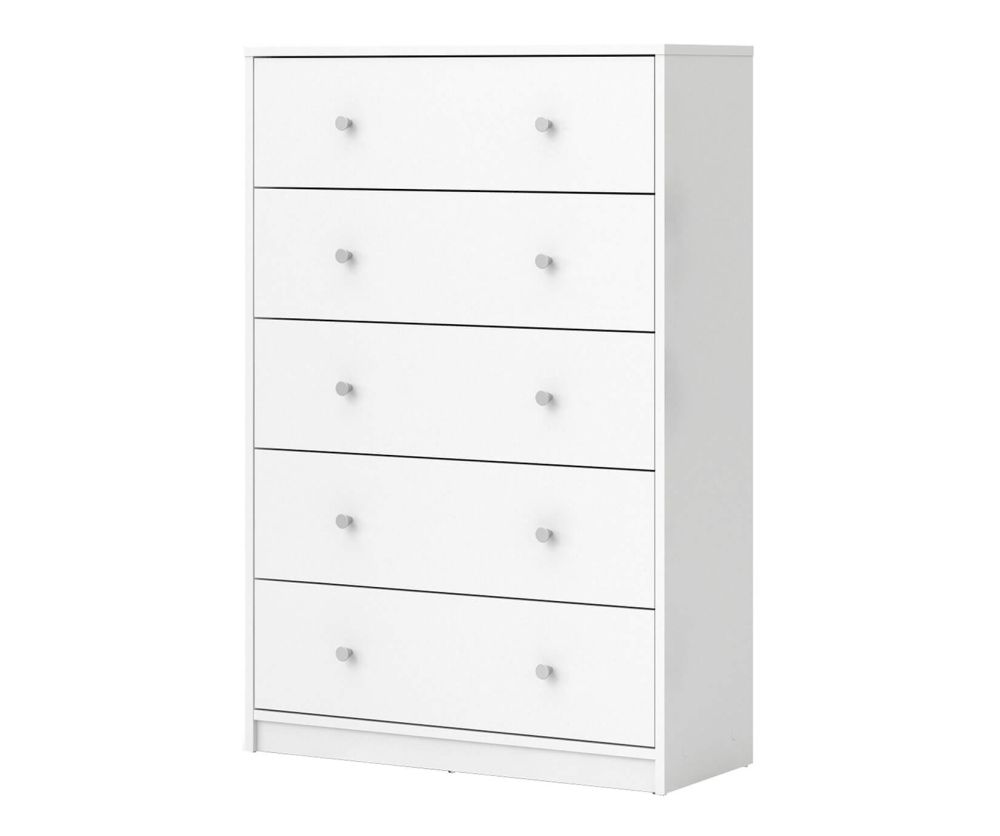 FTG May White 5 Drawer Chest