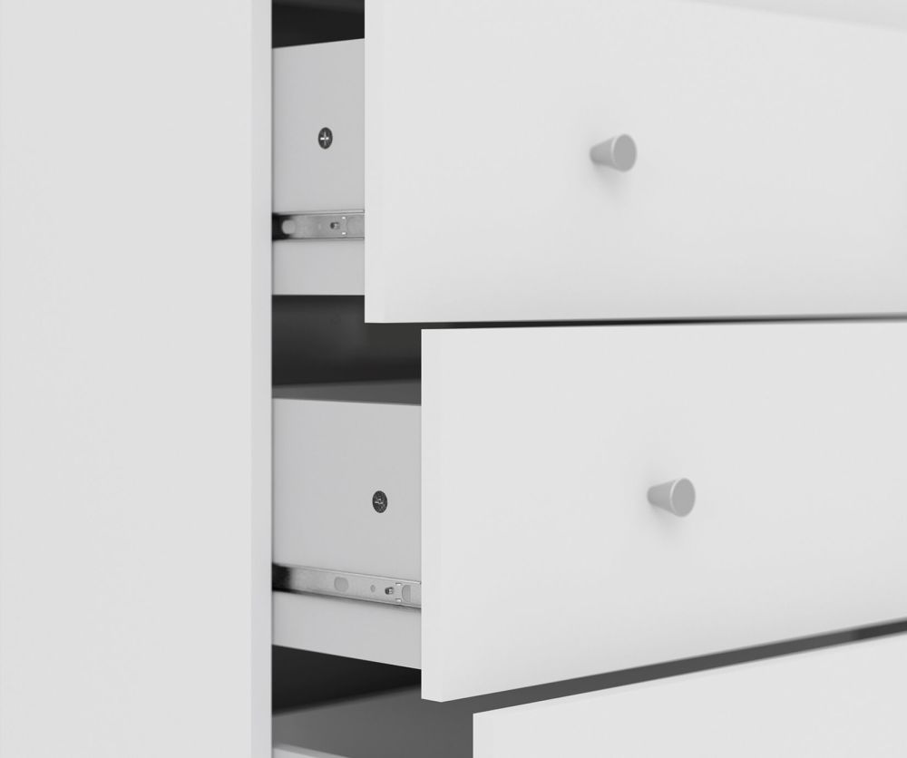 FTG May White 5 Drawer Chest