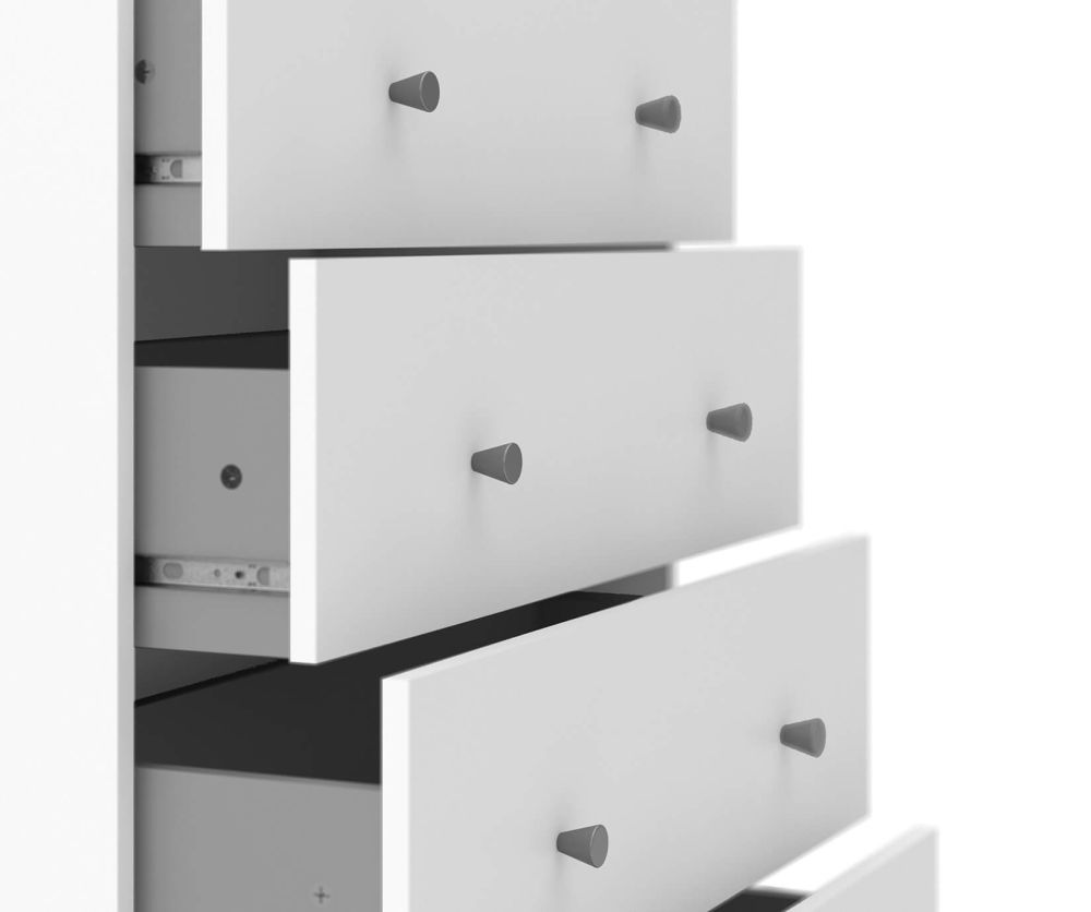 FTG May White 5 Drawer Chest