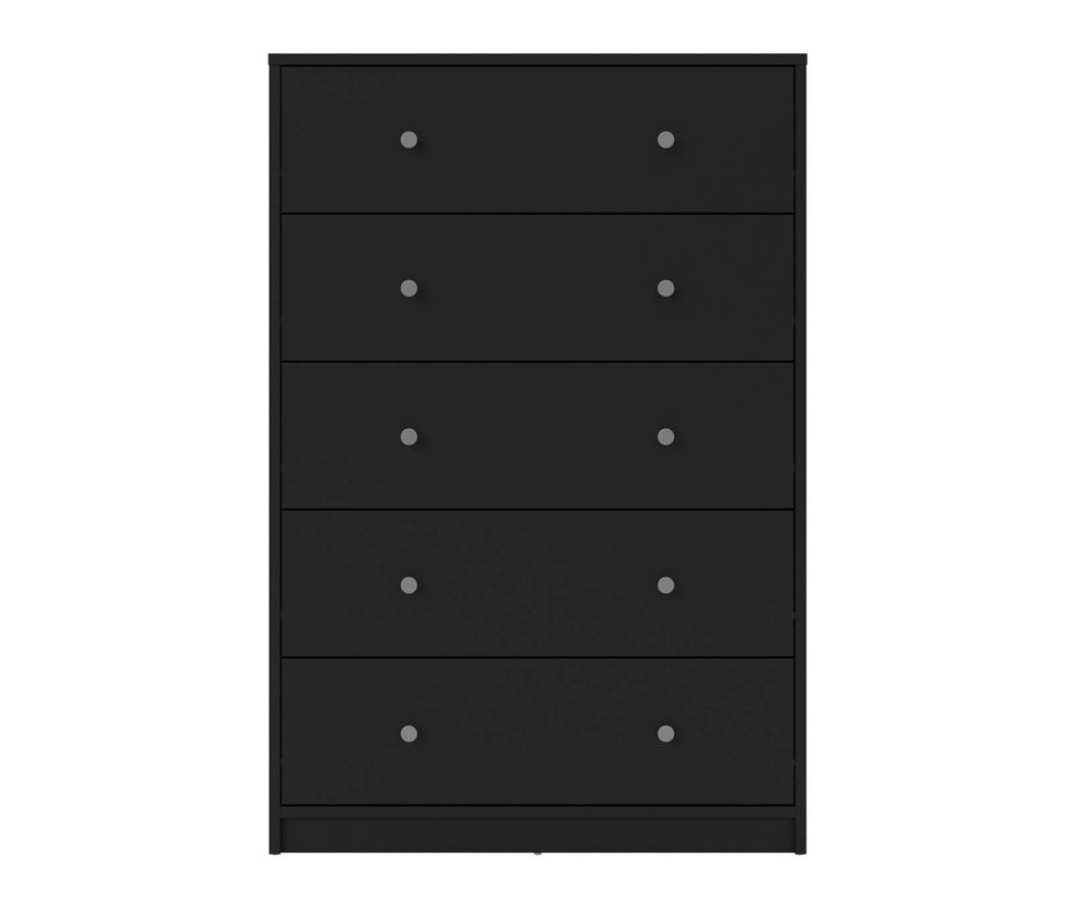 FTG May Black 5 Drawer Chest
