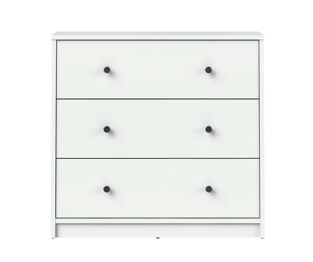 FTG May White 3 Drawer Chest
