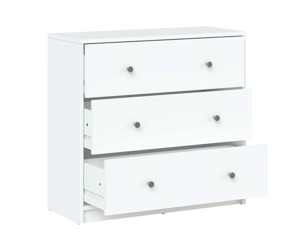 FTG May White 3 Drawer Chest