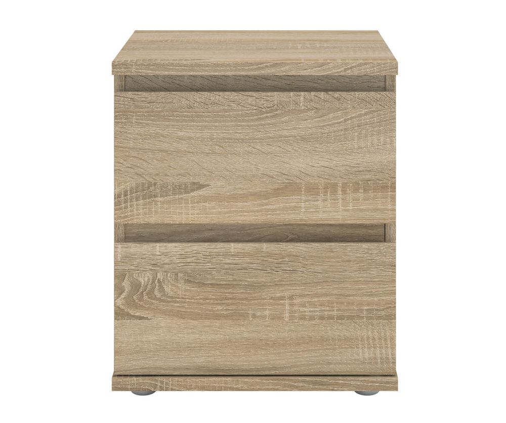FTG Nova Oak 2 Drawer Bedside Cabinet