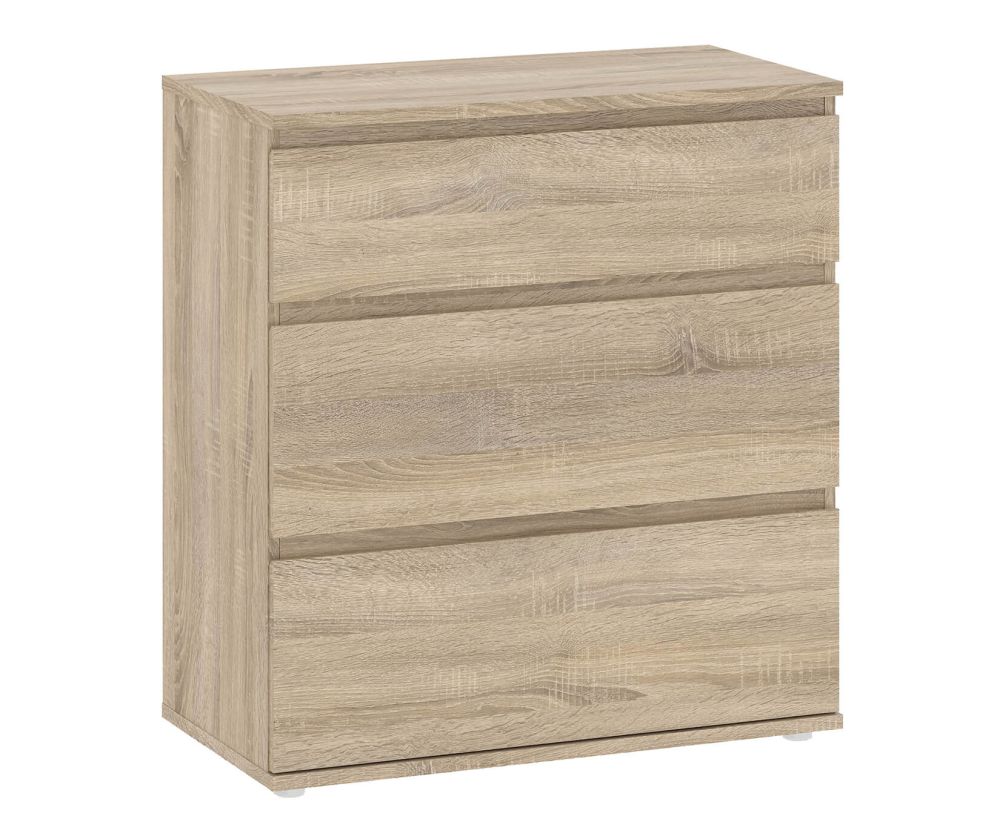 FTG Nova Oak 3 Drawer Chest