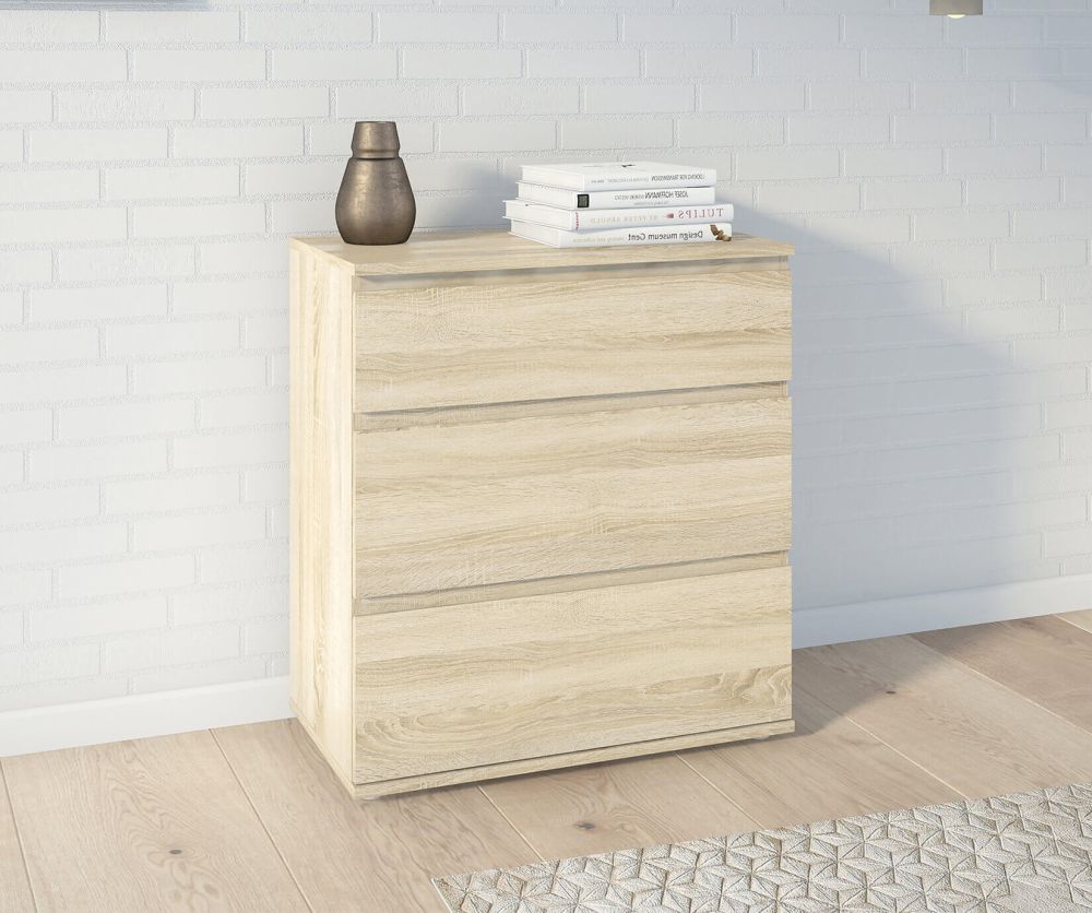 FTG Nova Oak 3 Drawer Chest