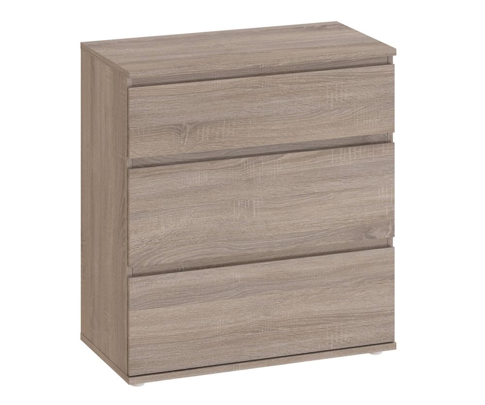 FTG Nova Truffle Oak 3 Drawer Chest