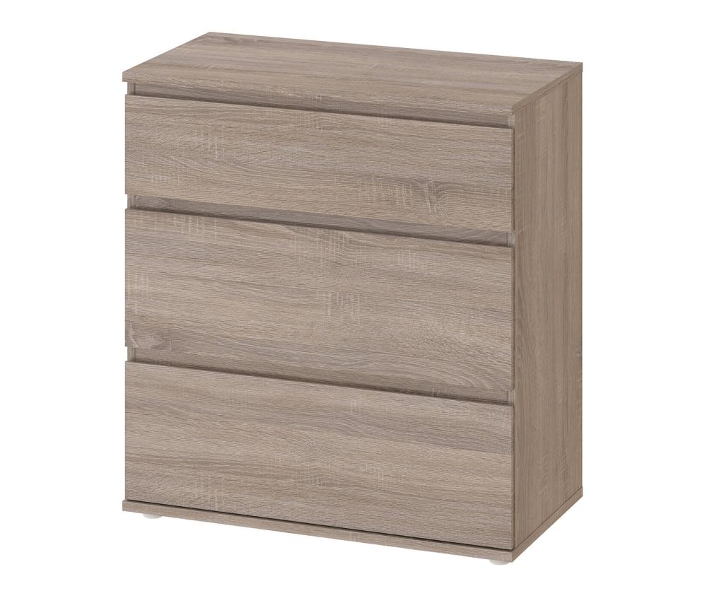 FTG Nova Truffle Oak 3 Drawer Chest