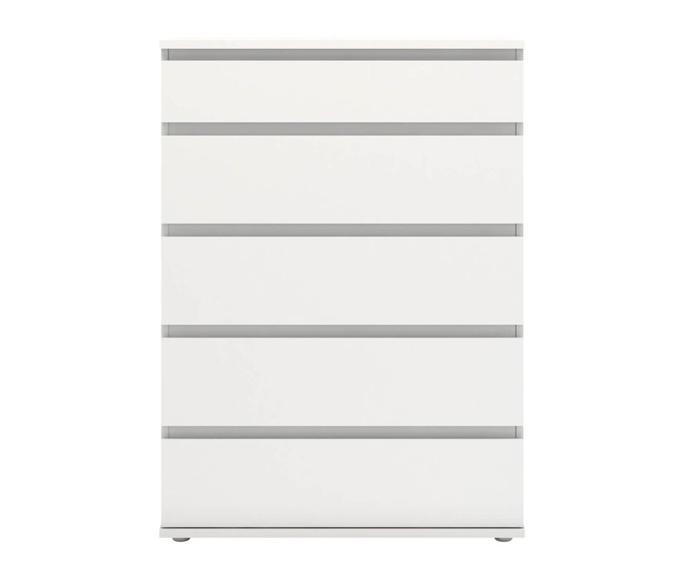 FTG Nova White 5 Drawer Chest