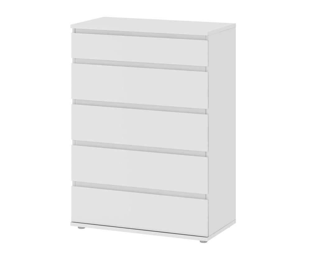 FTG Nova White 5 Drawer Chest