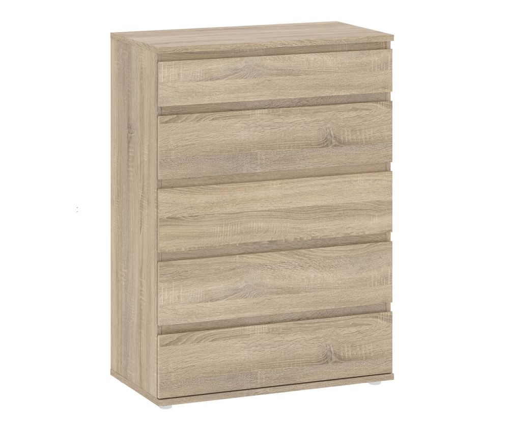 FTG Nova Oak 5 Drawer Chest