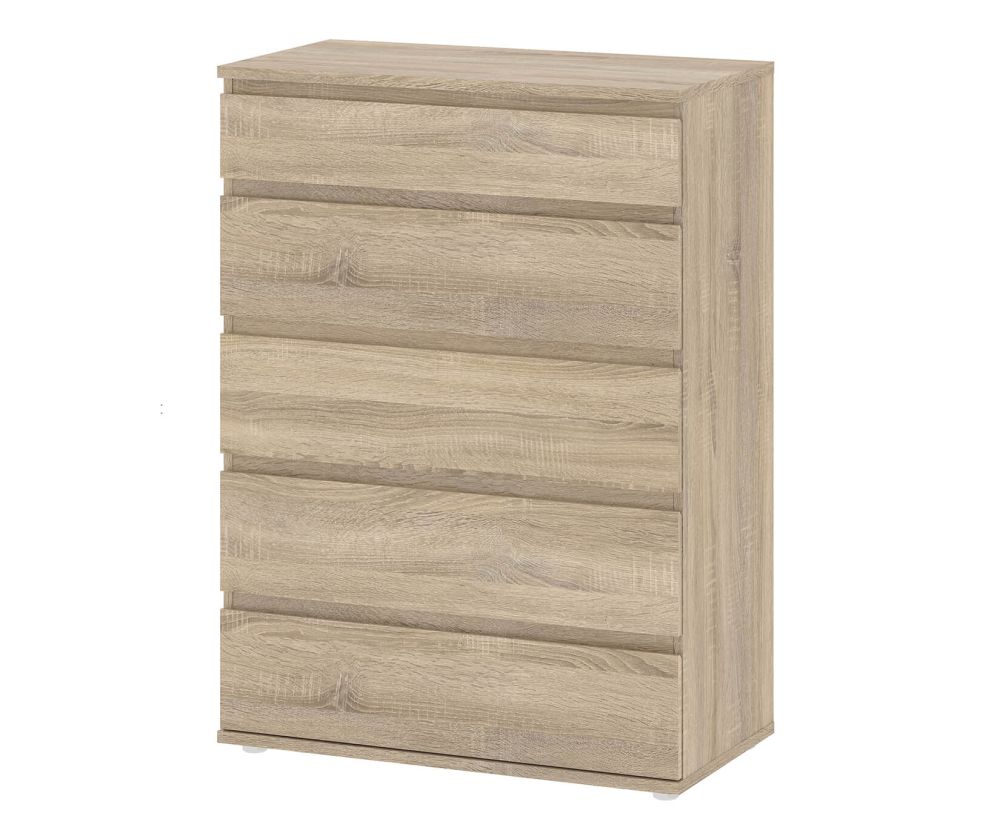FTG Nova Oak 5 Drawer Chest