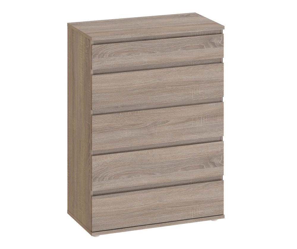 FTG Nova Truffle Oak 5 Drawer Chest