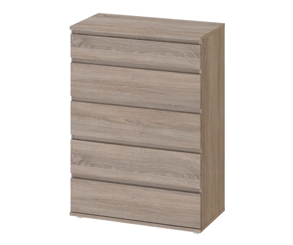 FTG Nova Truffle Oak 5 Drawer Chest