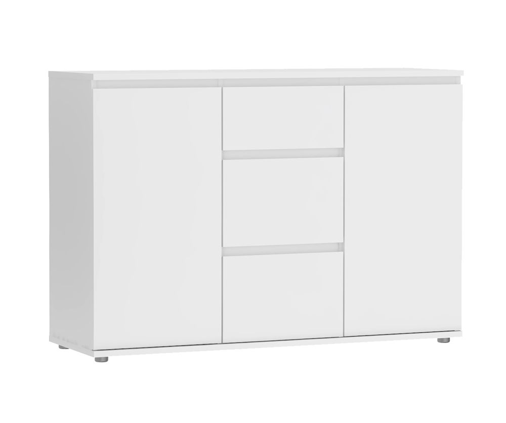 FTG Nova White 3 Drawer 2 Door Sideboard