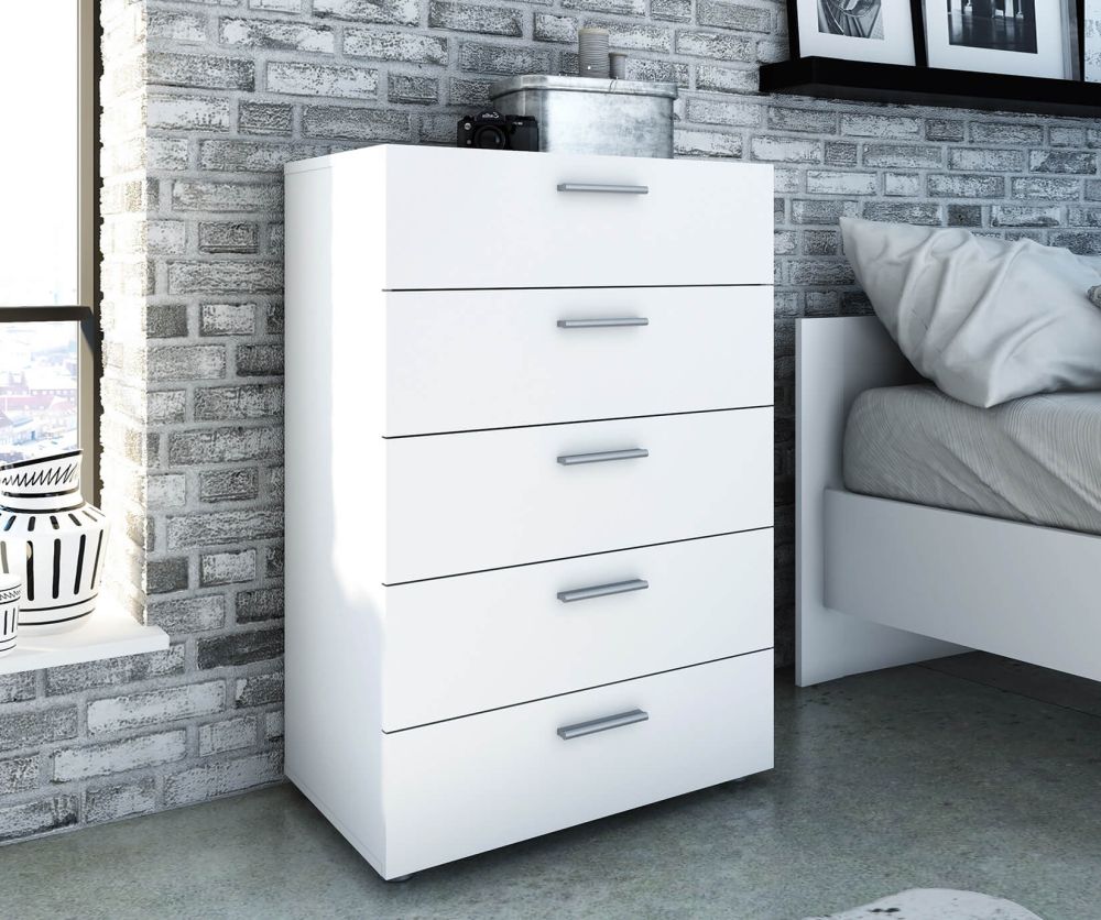 FTG Pepe White 5 Drawer Chest