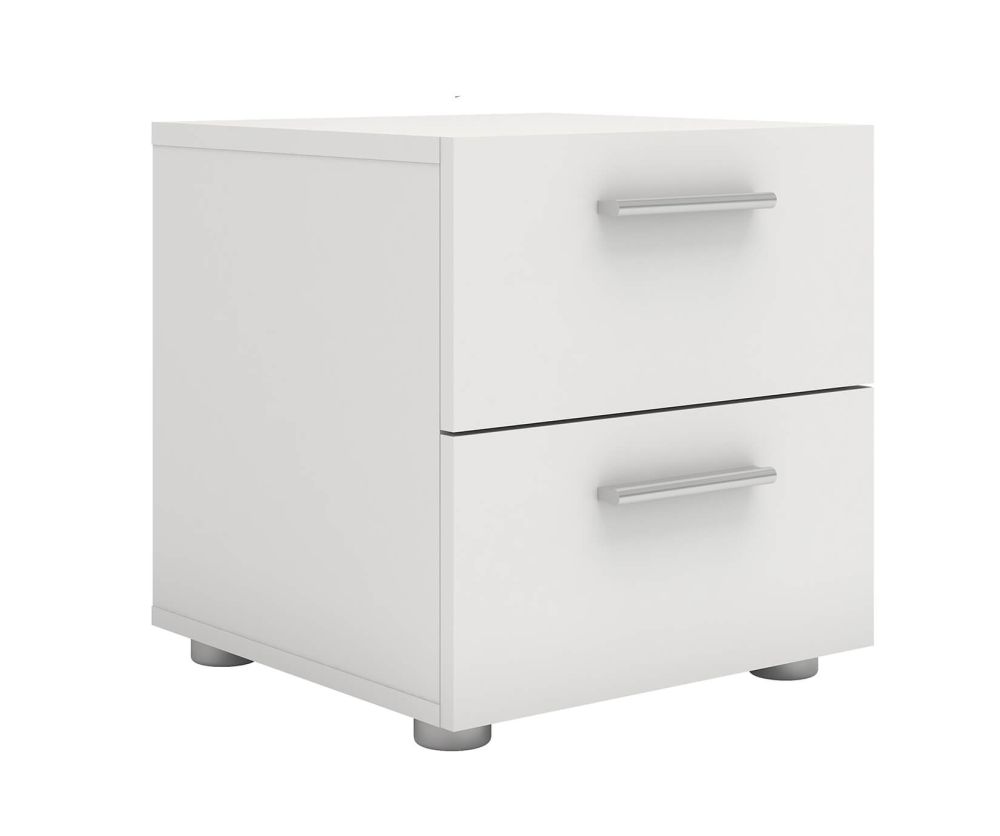 FTG Pepe White 2 Drawer Bedside Table