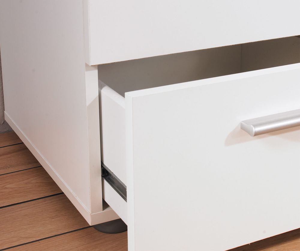 FTG Pepe White 2 Drawer Bedside Table