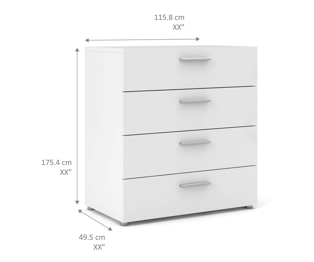 FTG Pepe White 4 Drawer Chest